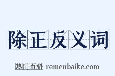 除正反义词是什么意思的图片